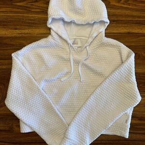 EleVen by Venus Williams White Textured Hoodie